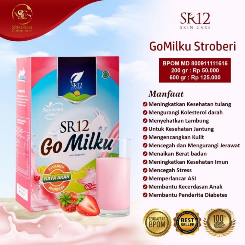 GO MILKU Strawberry 600gr
