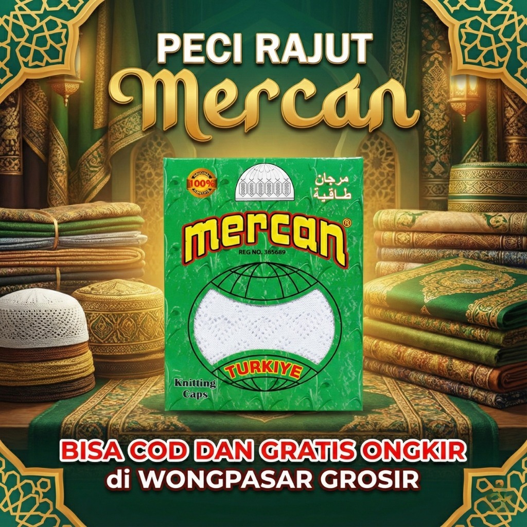 PECI MERCAN / KOPIAH / PECI RAJUT MERCAN