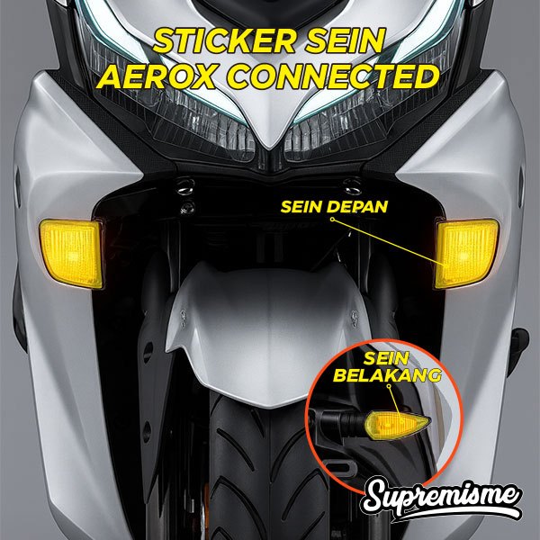 Stiker Lampu Sein Aerox Connected | Stiker Lampu Sein Aerox 155 Connected | Stiker Pelindung Lampu S