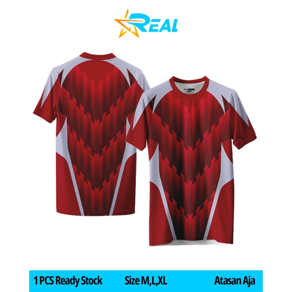 JERSEY BOLA / FUTSAL CUSTOM WARNA MERAH PUTIH