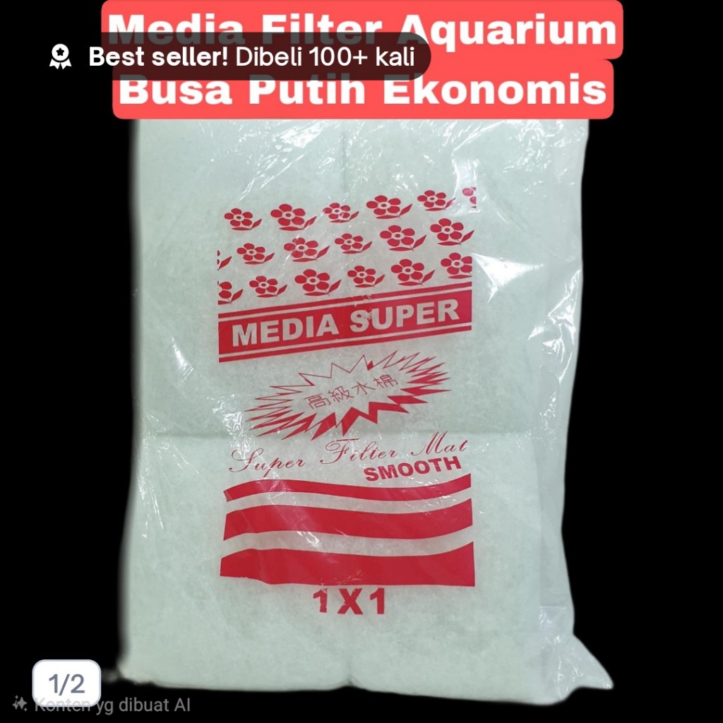 Dacron Busa / Kapas (1mx1m) Kapas filter aquairum Radots Super 1x1 Meter