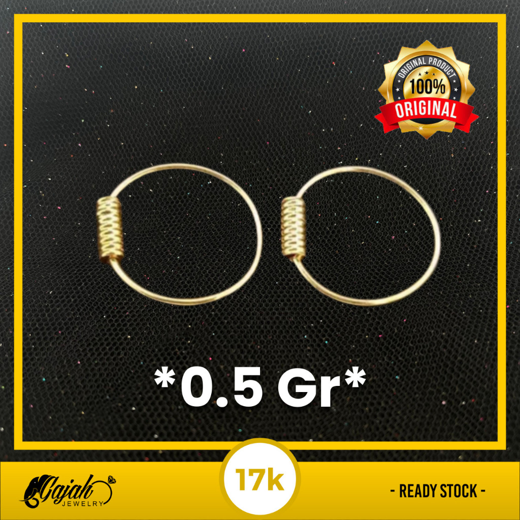 Anting Emas 17K - Toko Emas Gajah - 0.5 Gram 2887