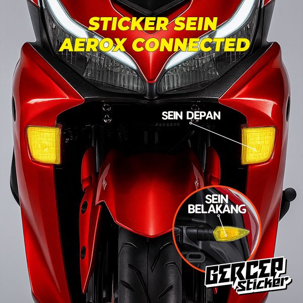 Stiker Lampu Sein Aerox 155 Connected | Stiker Pelindung Lampu Sein Aerox Connected