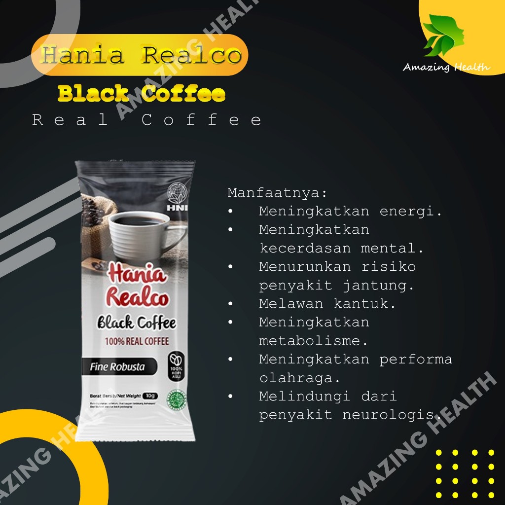 Hania Realco Black Coffee | Kopi Hitam Herbal HNI HPAI