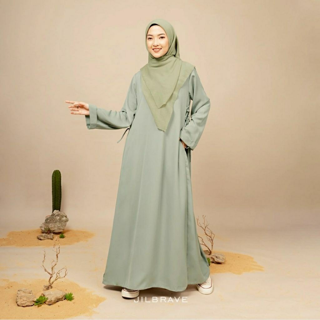 MEDINA ABAYA JILBRAVE | Abaya Polos Modern | Loose Dress