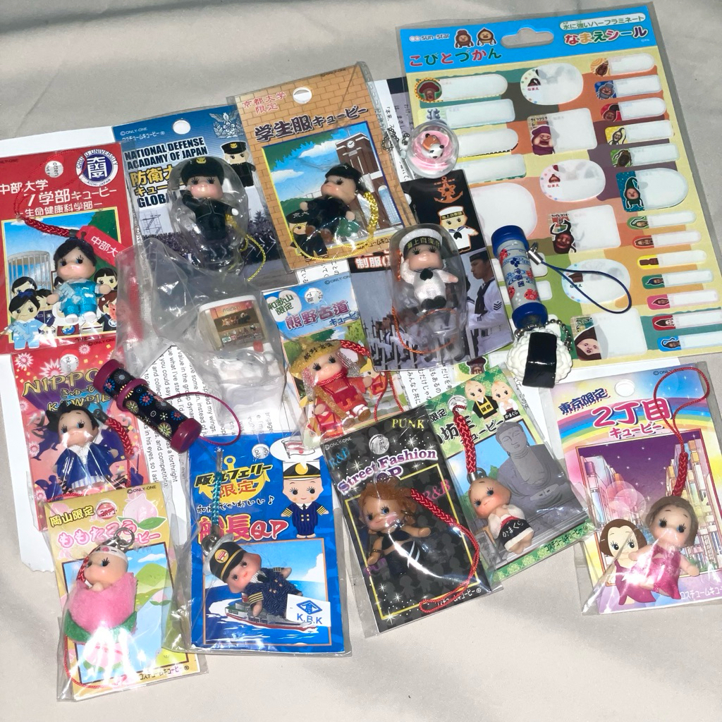 Kewpie keychain gotochi kewpie japan charm gantungan kunci trinkets nameneko card licca-chan gacha g