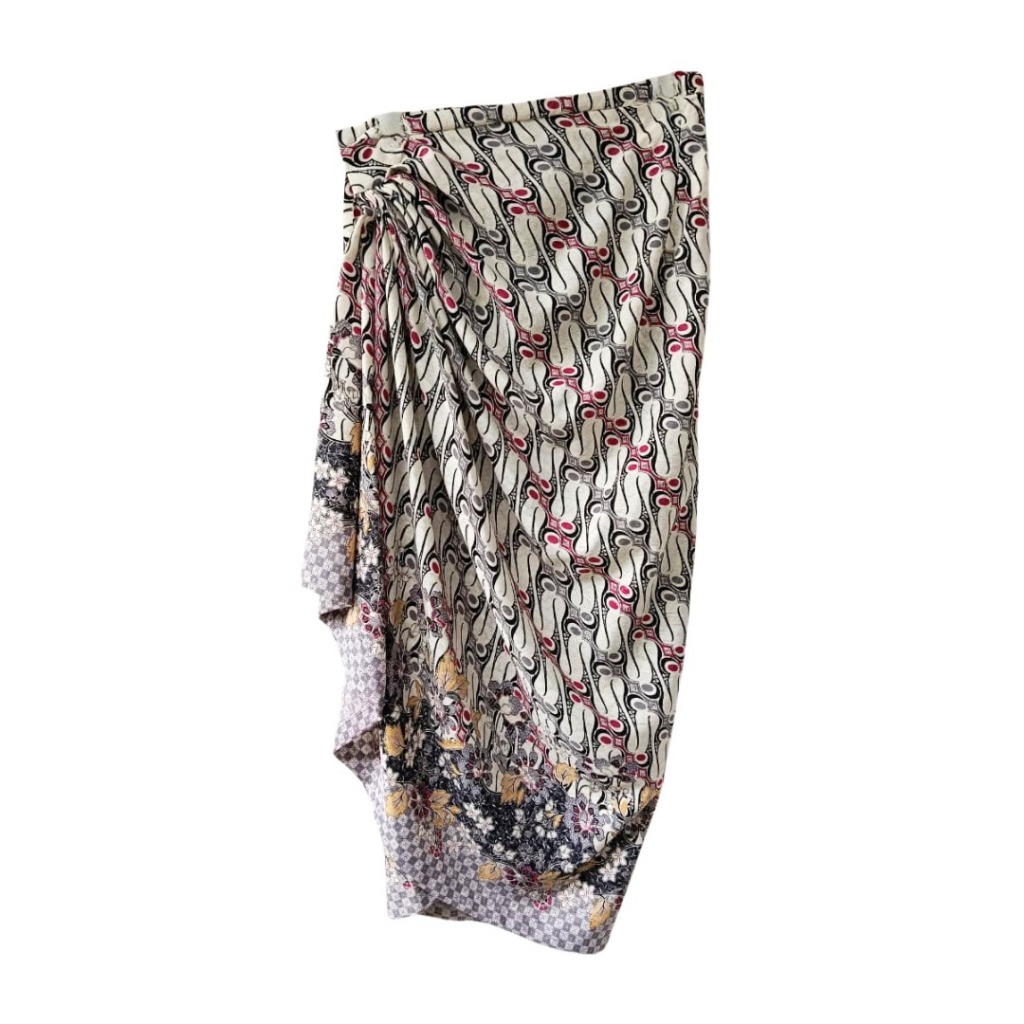 Lyne Halim Dobby Draped Wrap Skirt - Rok Lilit Batik Wanita, SKT-8446