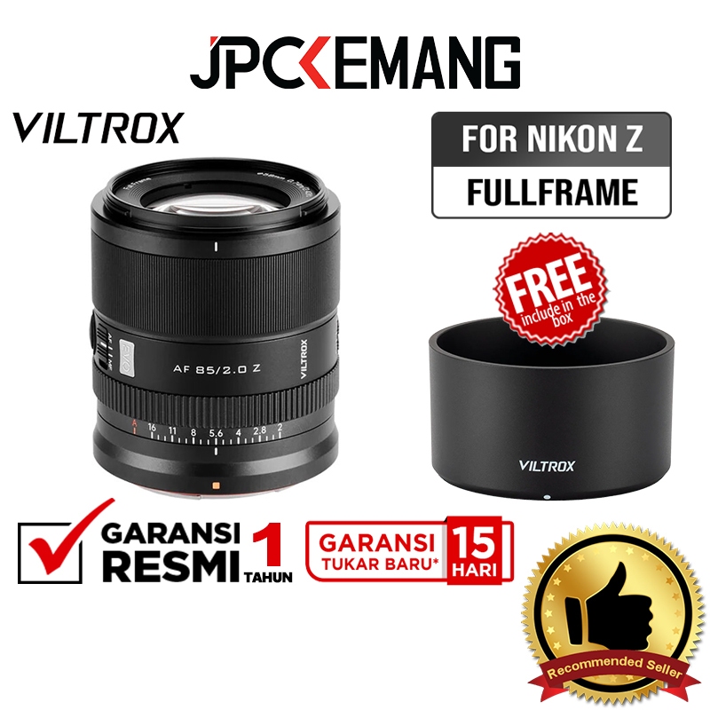 VILTROX AF 85mm f2 EVO for Nikon Z FullFrame Lens Viltrox AF 85 mm f/2 Garansi Resmi