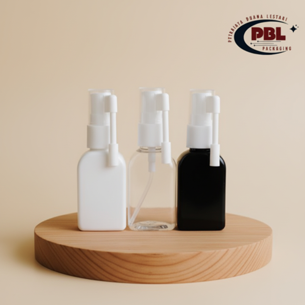 Botol spray nasal 30ml Kotak / Botol plastik spray 30ml Kotak nasal / Botol PET 30ml Kotak Spray Nas