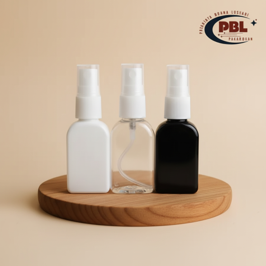 Botol Spray 30ml Kotak PET / Botol Face Mist Spray 30ml Kotak Tebal / Botol Plastik Spray 30ml Kotak