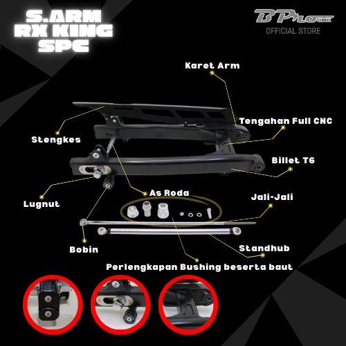 Swing Arm BPro RX King Rxking SPC Special Fullset Original BPro Racing