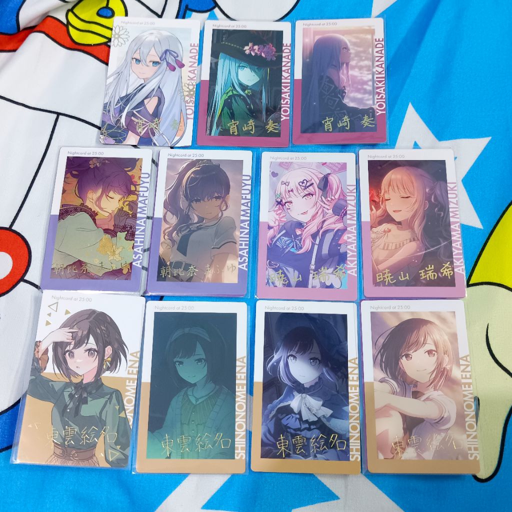 Project Sekai Official merch Nightcord 25-ji rare FOIL epick Kanade Mafuyu Mizuki Ena