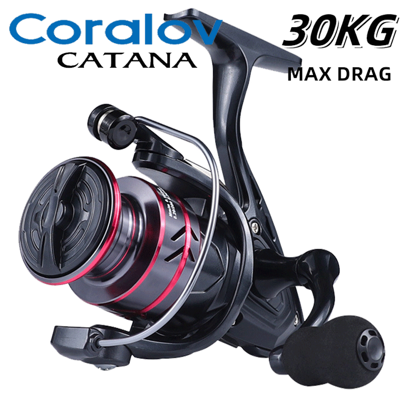 CORALOV Fishing Reel HB MAX Drag 30kg Spinning Casting Rod Reel Mesin Pancing Reel Murah