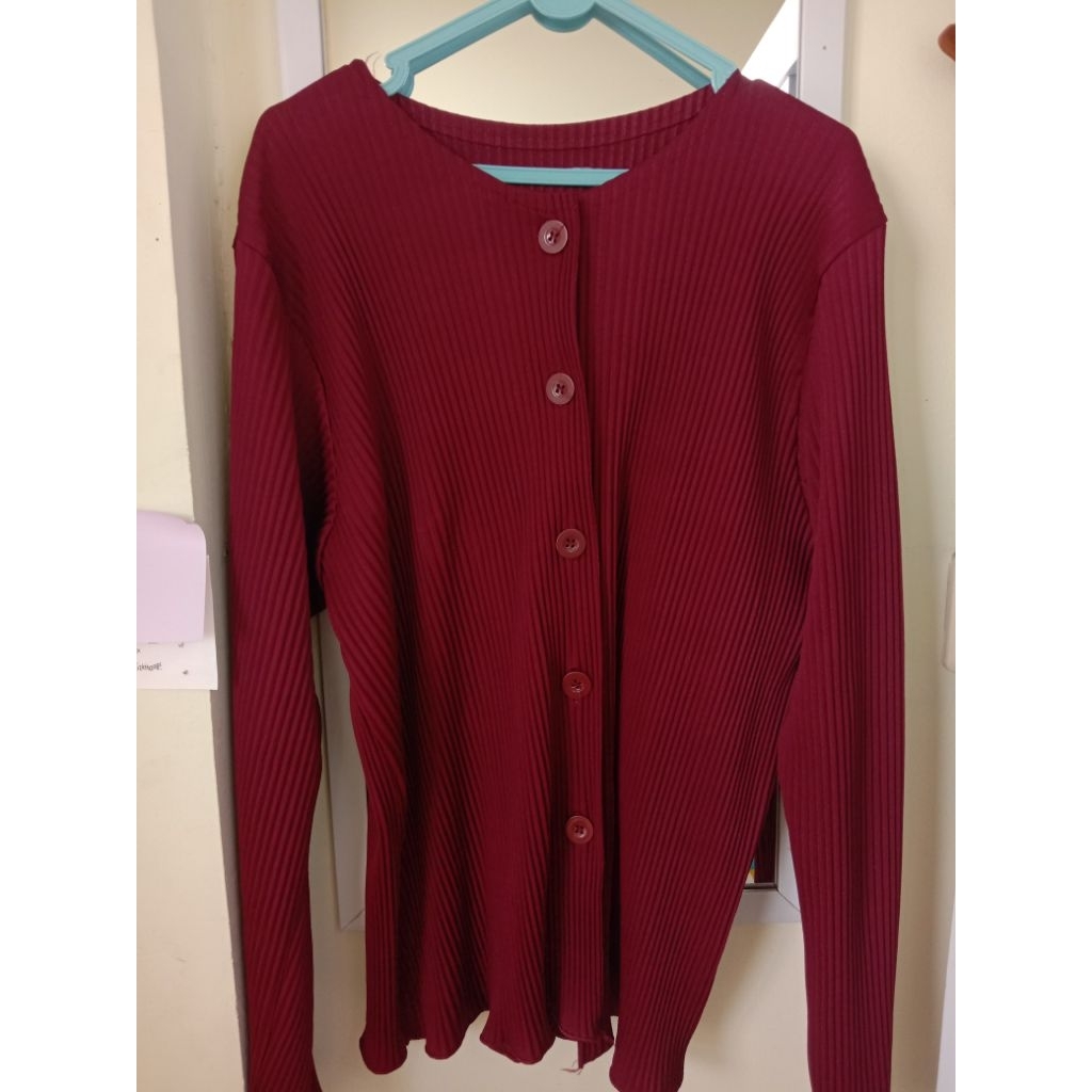 cardigan maroon