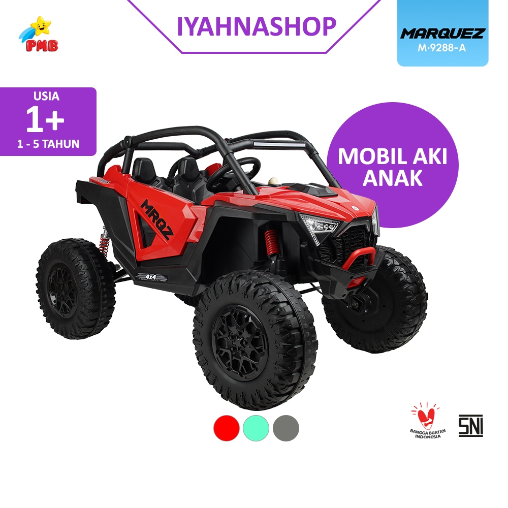 MAINAN MOBIL AKI BESAR ANAK REMOT CONTROL MARQUEZ PMB M9288A