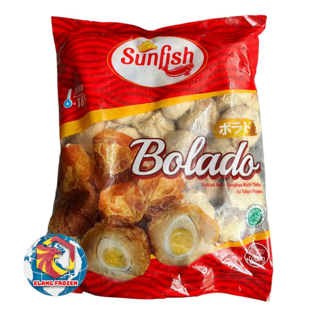 Sunfish Bolado Bakso Ikan Bungkus Kulit Tahu isi Telur Puyuh 1000gr