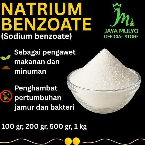 Sodium Benzoate 250 gr / Natrium Benzoat Powder / Natrium Benzoat / Sodium Benzoat / Pengawet Makana