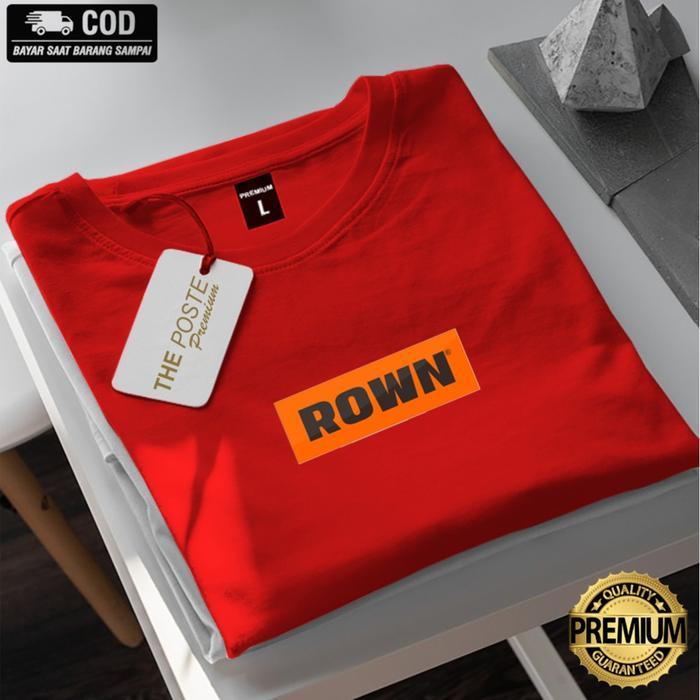 T-Shirt Pria Kaos Rown Division merah - Rown Division Kaos - Rowndvsn Kaos Pria Distro