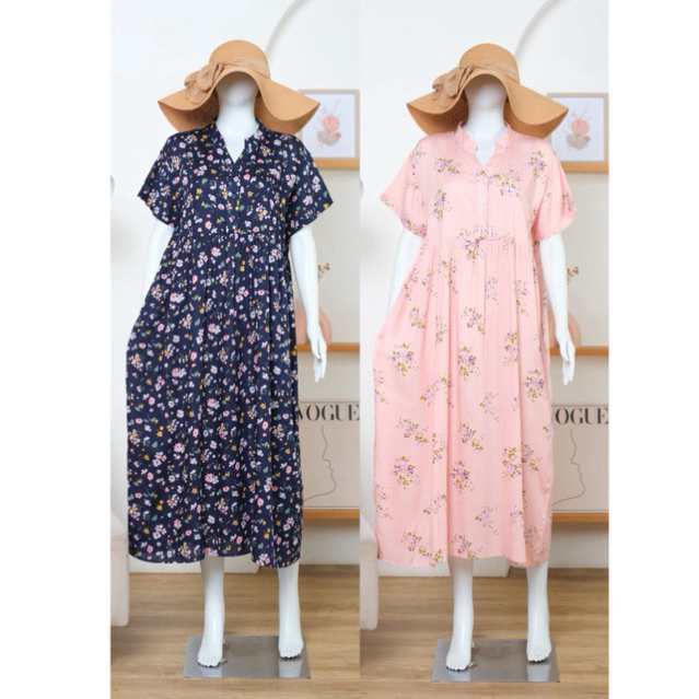 Noura Long Dress (Daster Kerah Shanghai Panjang)