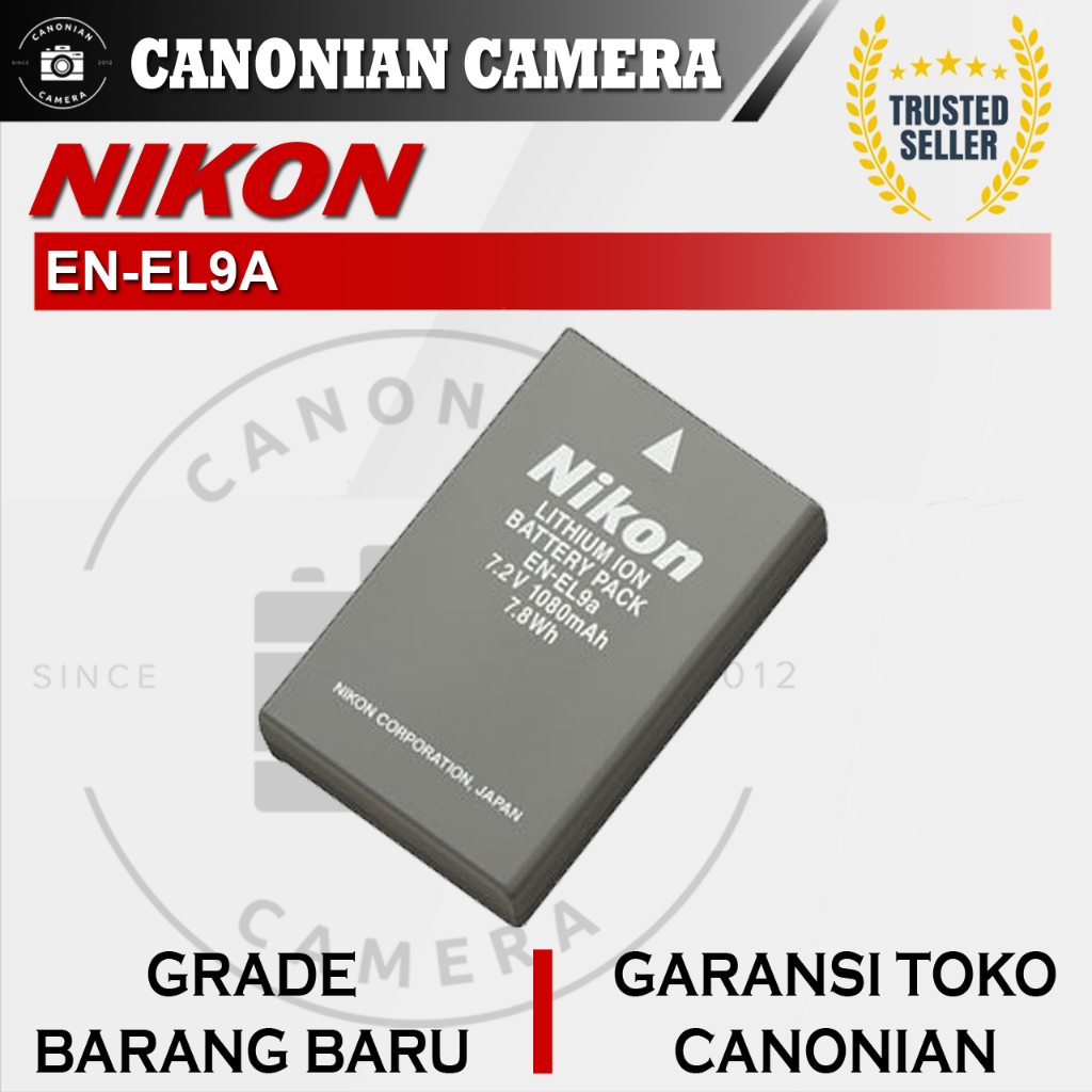 Baterai Battery Nikon EN-EL9A For Nikon D40 / D40X / D60 / D3000 / D5000