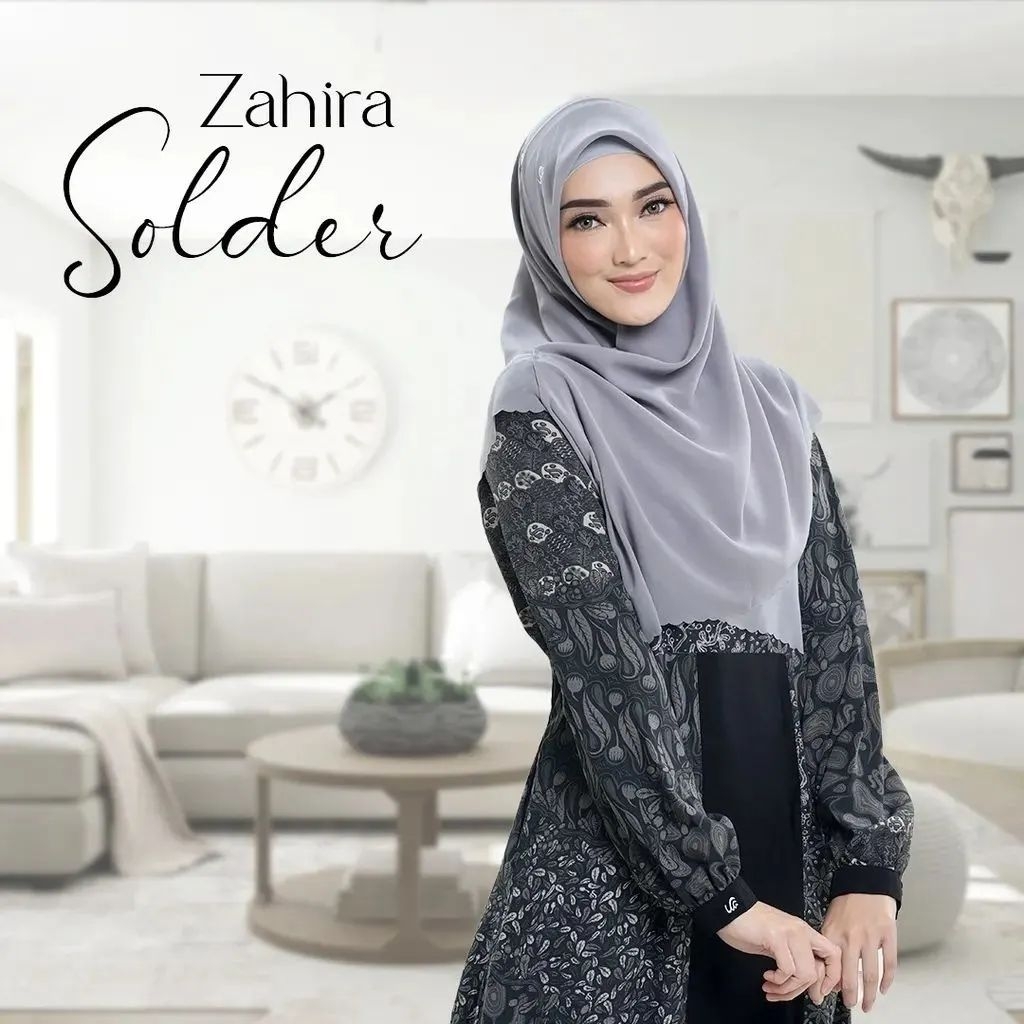 Rabbani Zahira Solder Jilbab Segi Empat Scarf Preloved