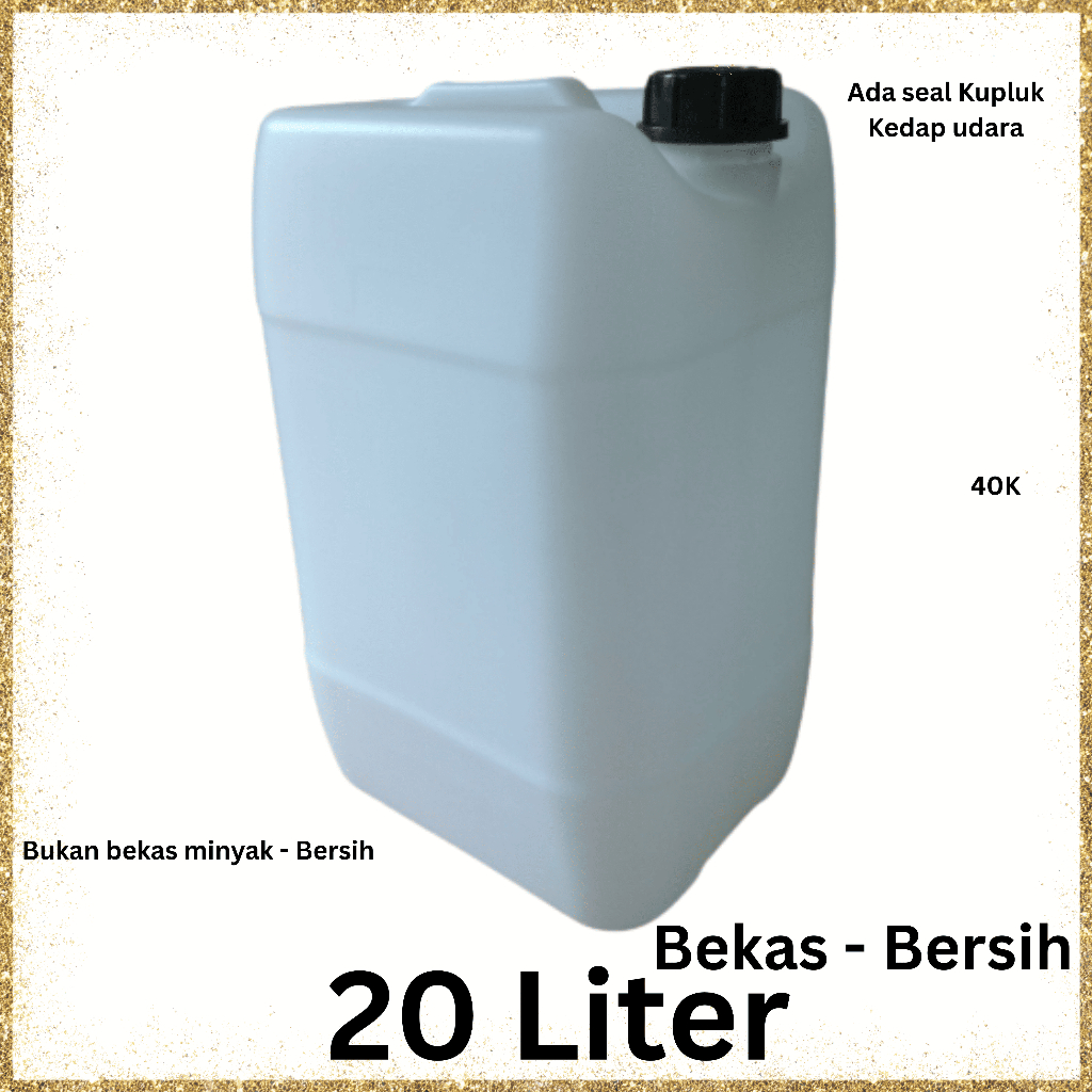 Jerigen Bekas 20 Liter | Lengkap Dengan Tutup & Plug In | Jerigen 20 Liter Bekas