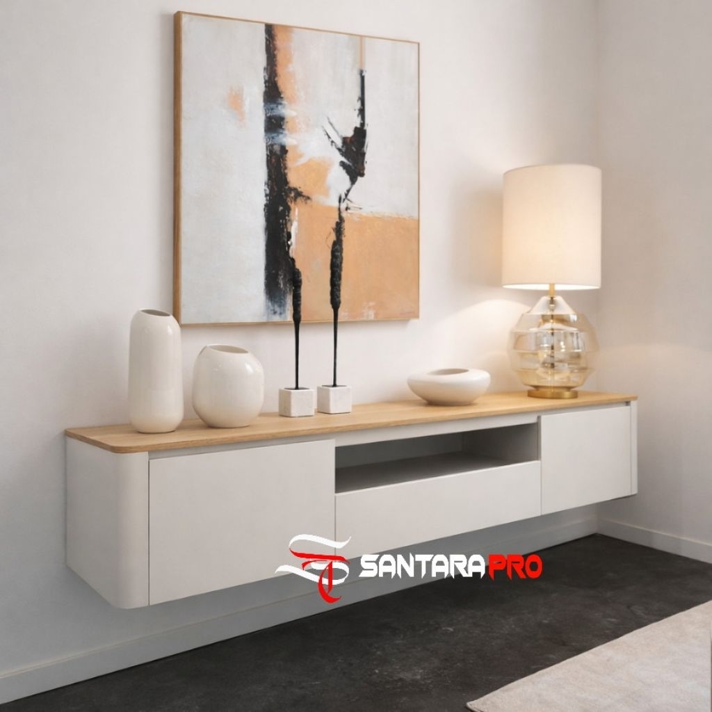 Meja TV Dinding Gantung Lengkung Minimalis ModernMeja Rias Gantung Lengkung Minimalis Modern
Kabinet
