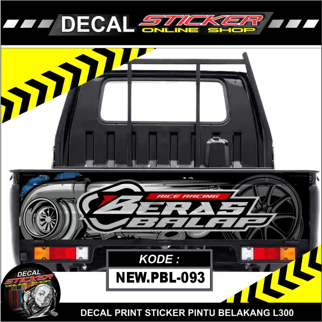 STIKER MOBIL PICKUP L300 STICKER PINTU BELAKANG DECAL LAMINASI KEREN