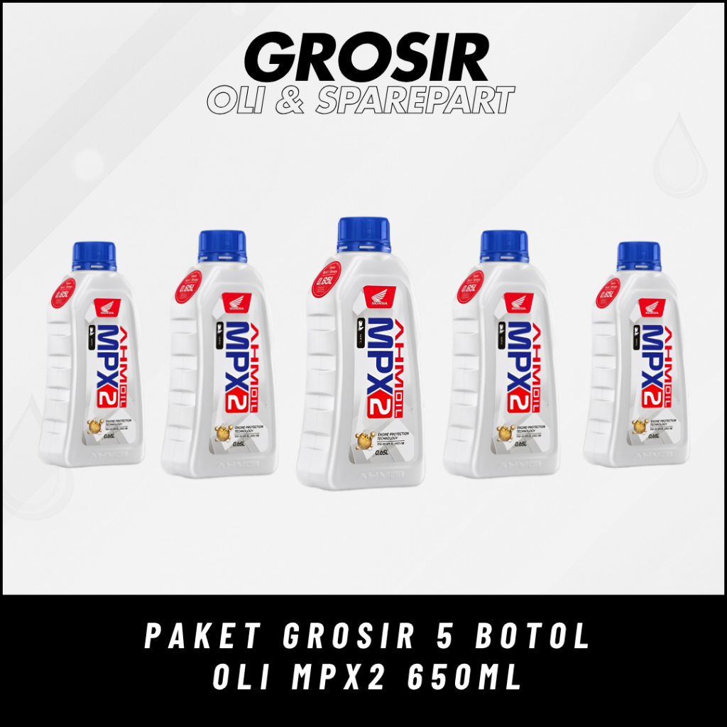 Paket Grosir 5 Botol Oli Mpx 2 650ml 0.65 L 10W-30 Matic Original Kemasan Baru