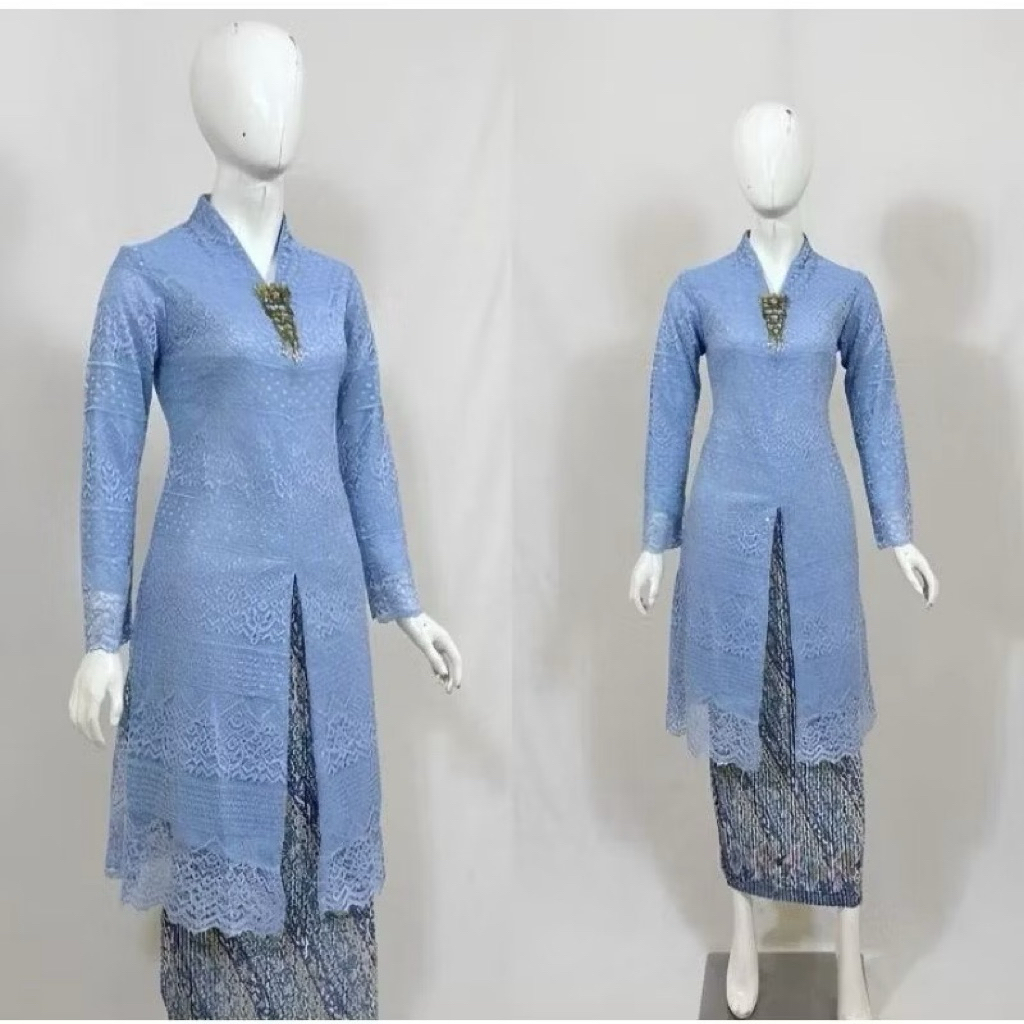Setelan Dan Atasan Kebaya Tunik Malika Kebaya Tunik Kurung Baju Kebaya Kondangan Jumbo Ld 120