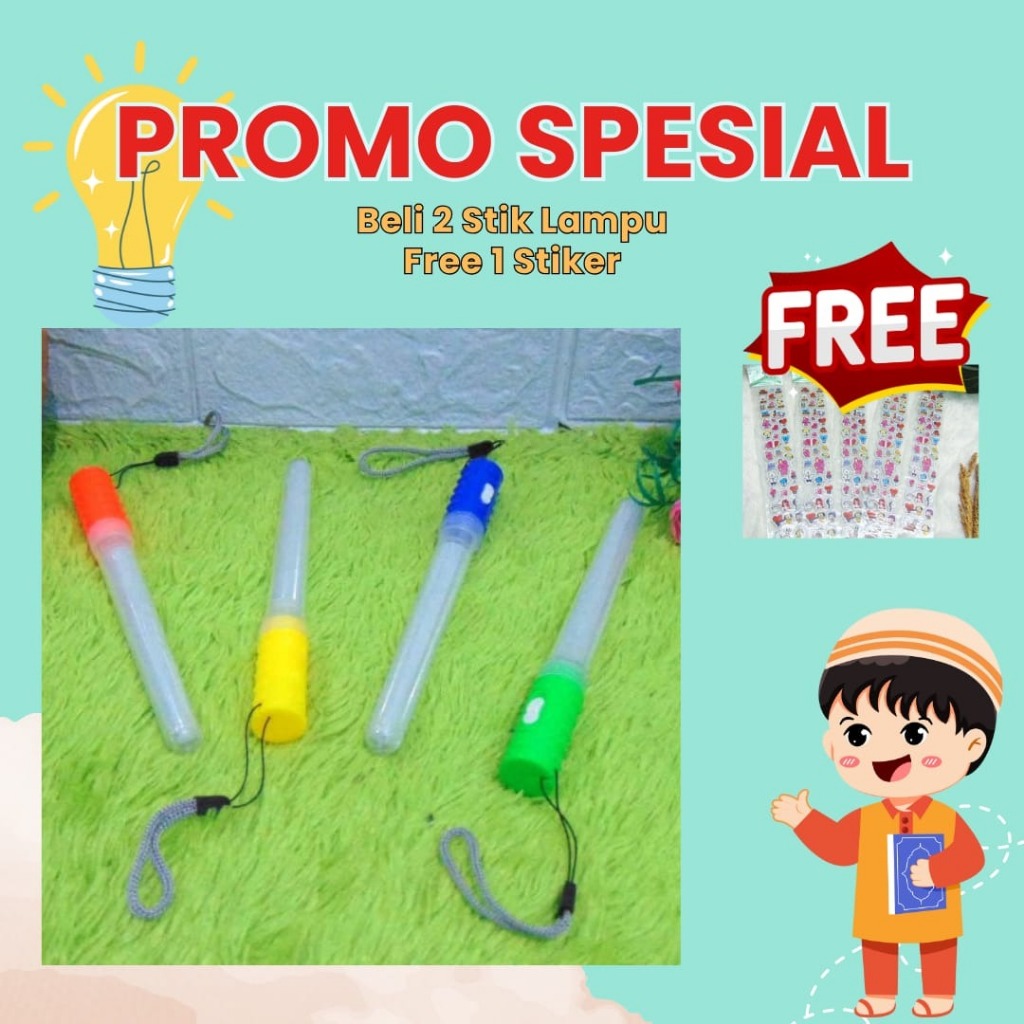 [BELI 2 GRATIS 1 STIKER] STIK-LAMPU Ecer 1pcs [BISA NYALA] Stik Lampu Takbiran Konser Glow Stick bis