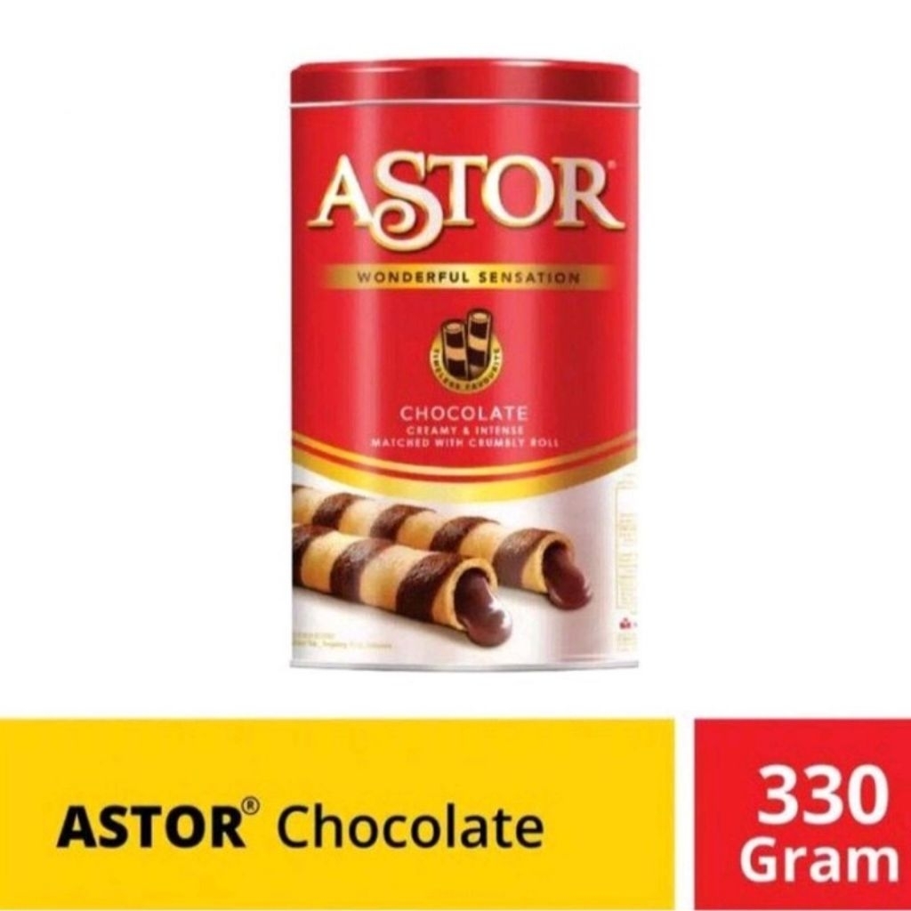 ASTOR KALENG 330 GR ASTOR ROLL COKLAT JAJAN KALENG LEBARAN ASTOR