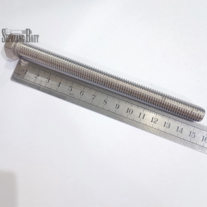 M12 x 150 Baut Hexagon Stainless 304 M12x150