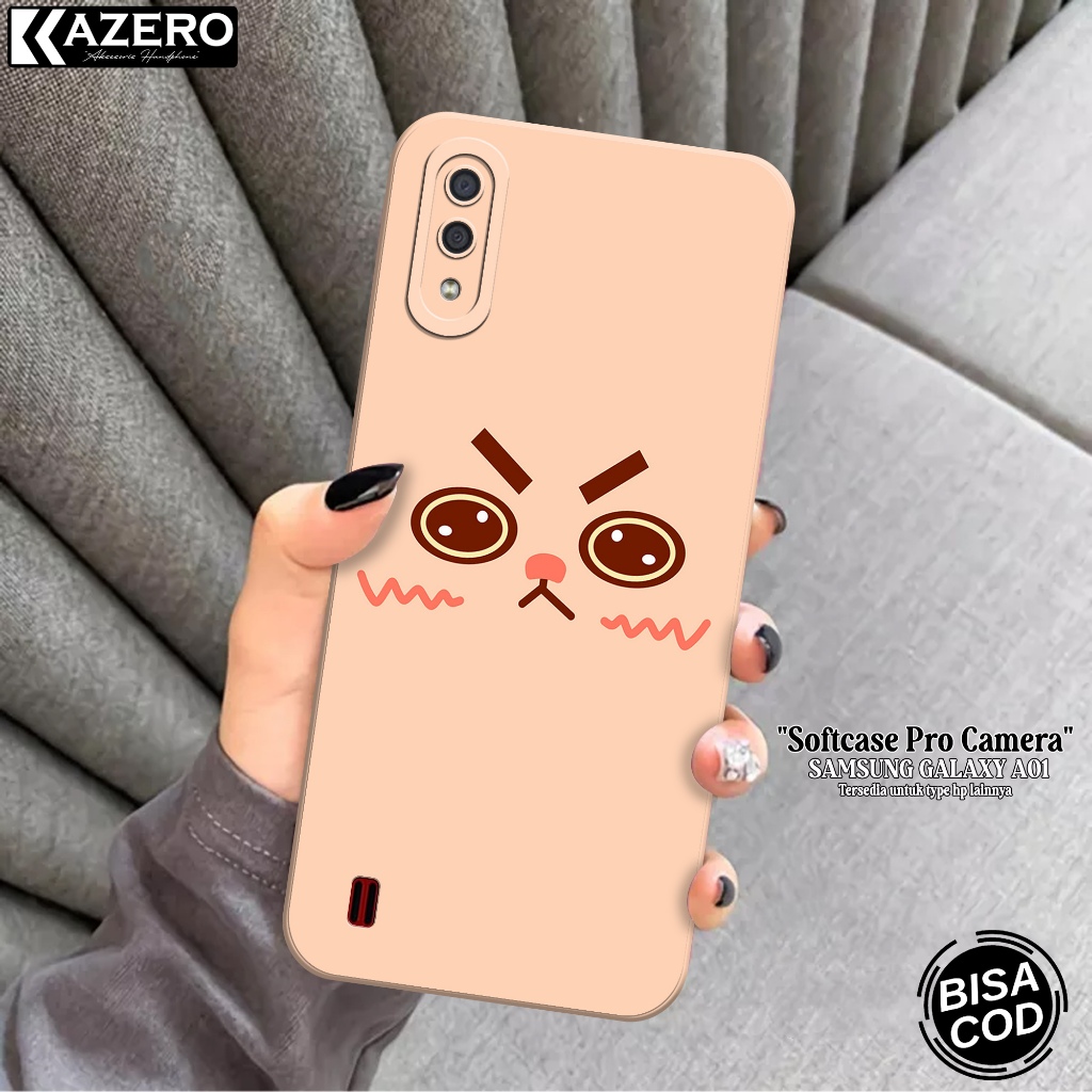 KAZERO - Case Hp Samsung Galaxy A01 - Fashion Case Kartun - Pro Camera - Softcase Samsung Galaxy A01