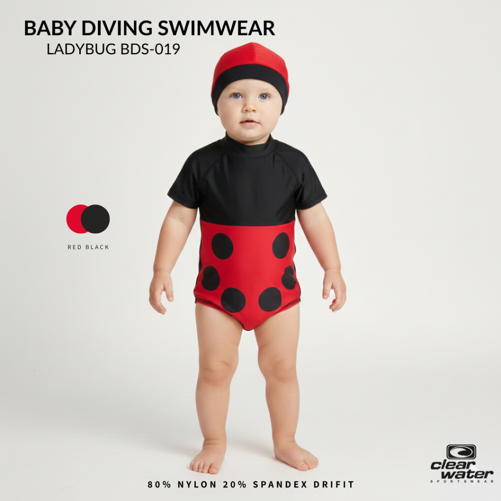 BDS-019 KEPIK | Baju Renang Bayi Dan Anak Karakter Kepik | Diving Baby Kepik | Clearwater