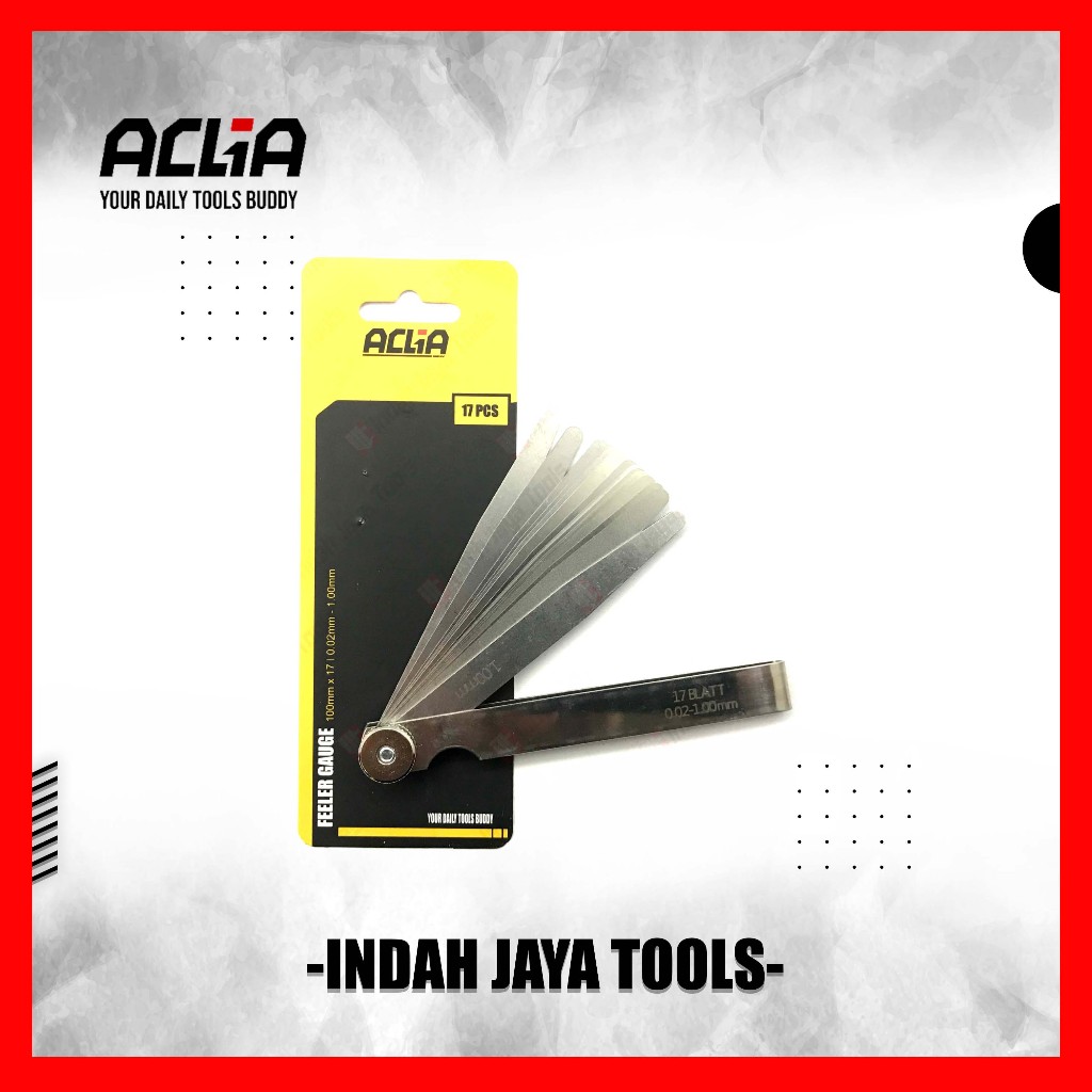 ACLIA Feeler Gauge 17 Pcs - Fuller Blade Stel Klep Ketebalan Blatt