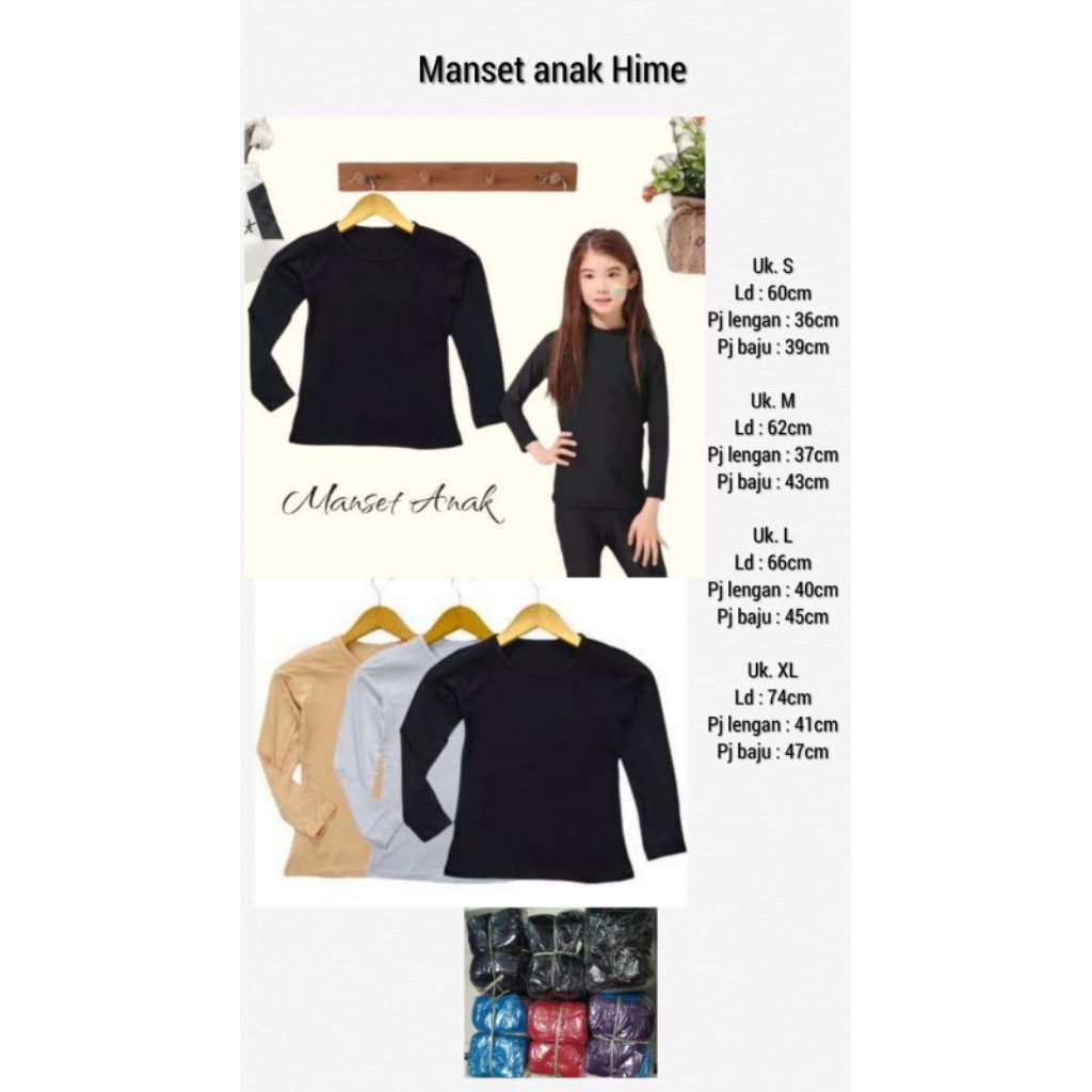 manset hitam anak /manset anak panjang