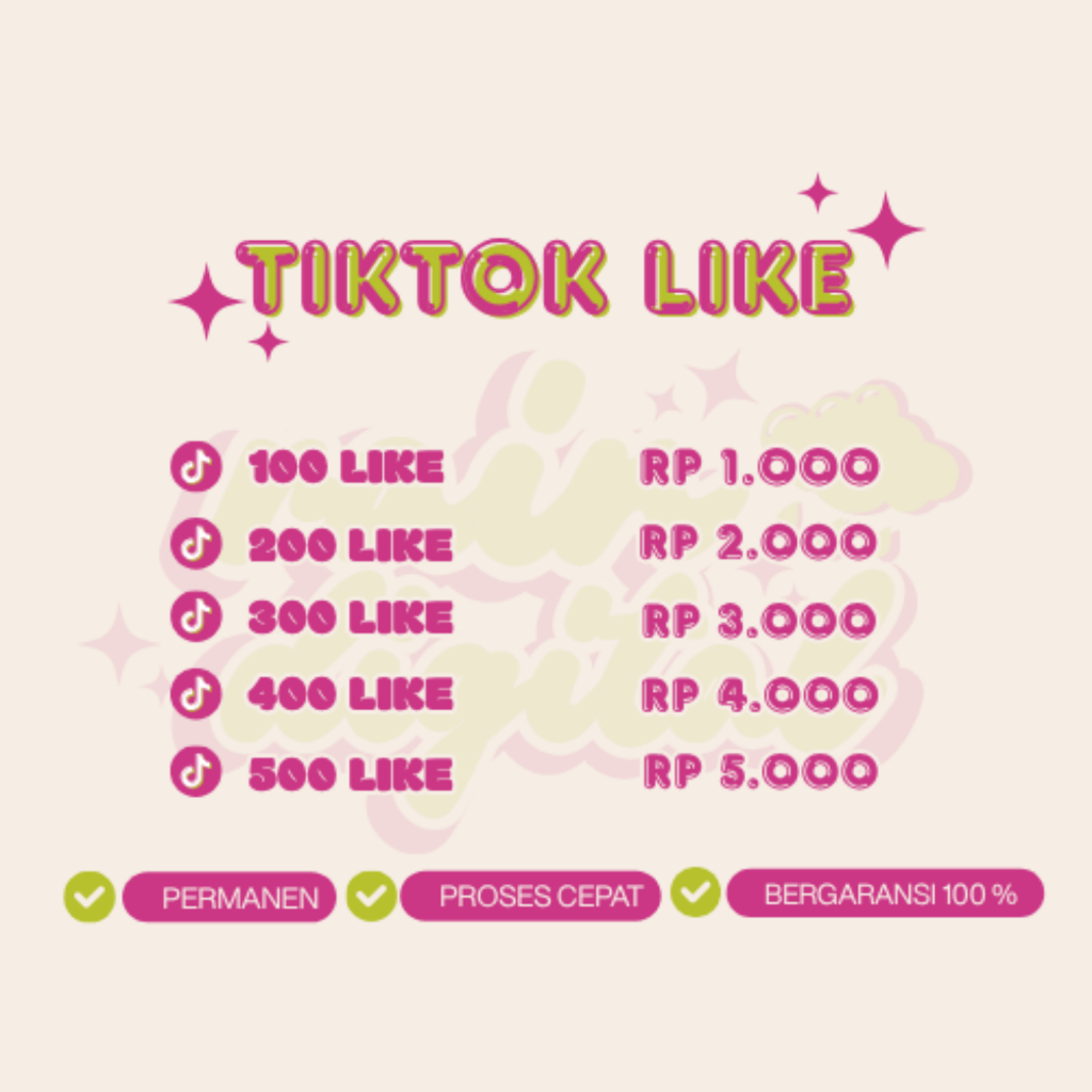 LIKE TIKTOK FYP FAST PERMANENT PREMIUM GLOBAL