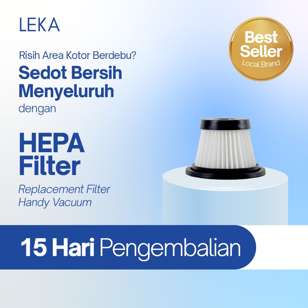 LEKA - Filter VC327 Handy Vacuum Cleaner -  Penyedot Debu Wireless Untuk Mobil dan Rumah