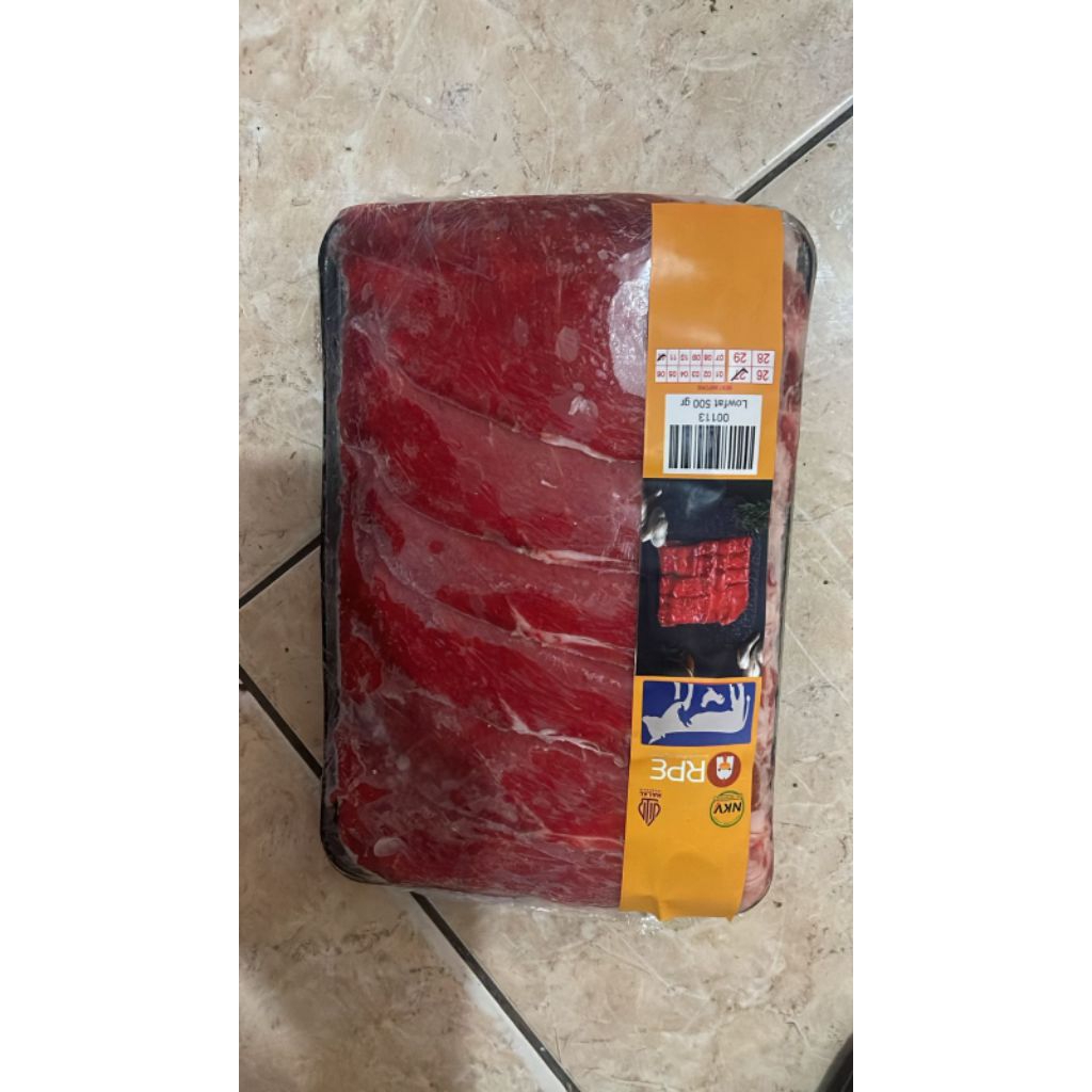 slice daging sapi tanpa lemak