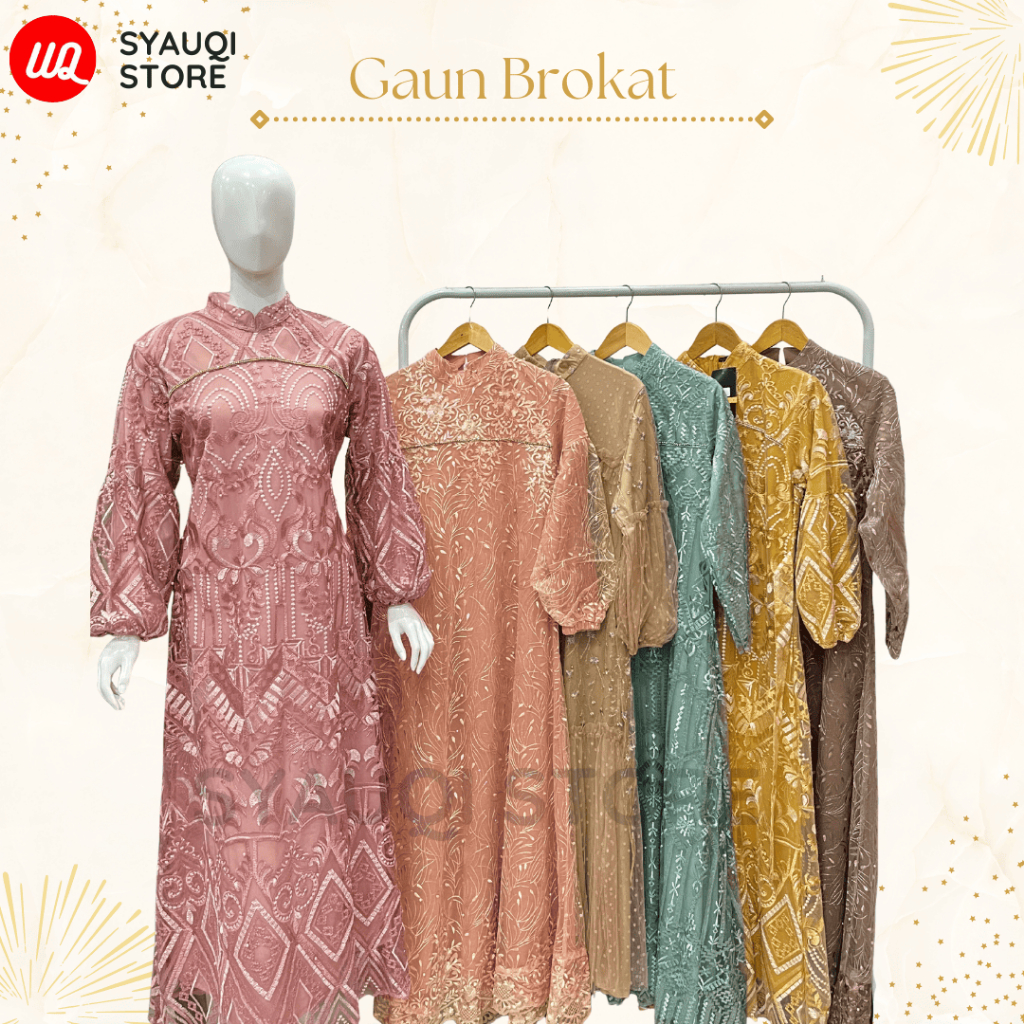 Gaun Brokat_Gaun Pesta Mewah Modern
