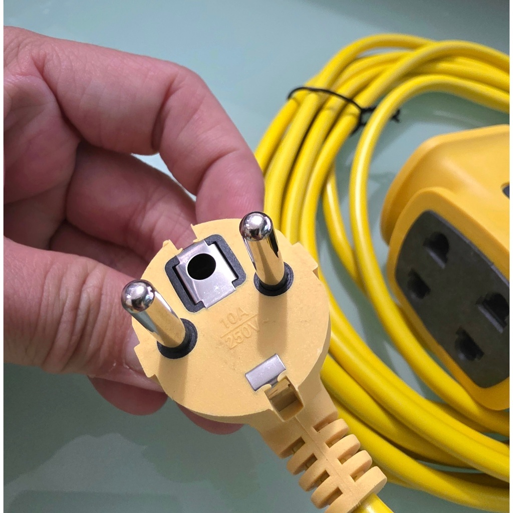 Sambungan Kabel 4 Lubang 5m 10m Long Extension Cord Cable Steker Colokan
