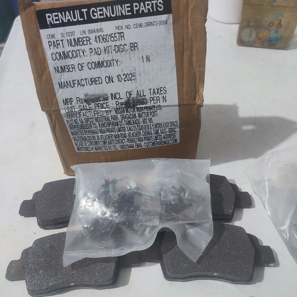 original kampas rem depan renault triber