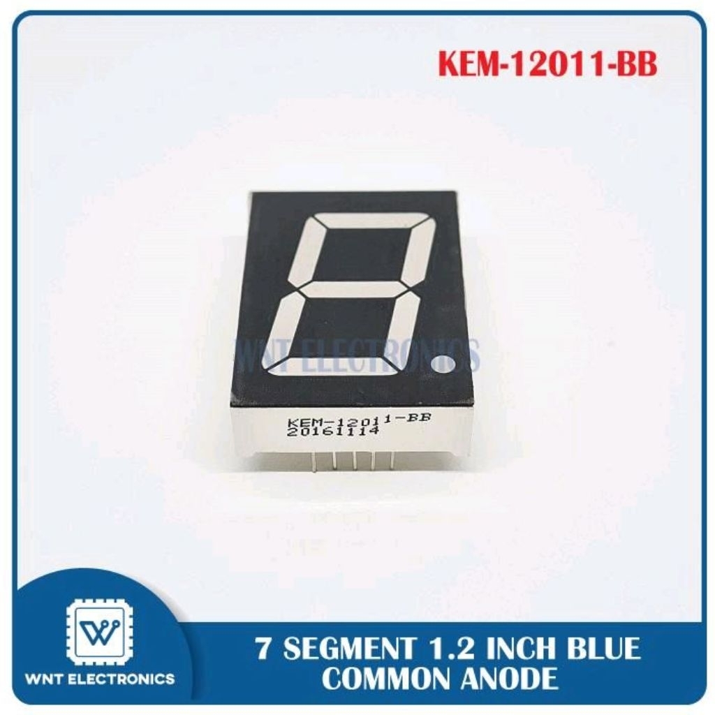 7 SEGMENT 1.2 1,2 INCH BIRU COMMON ANODE SEGMENT POM MINI KEM
