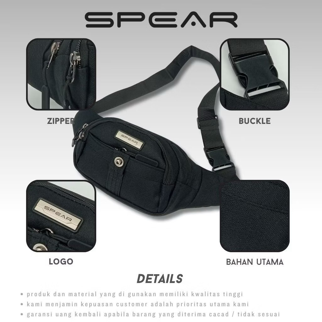 tas slempang waistbag premium import pria wanita