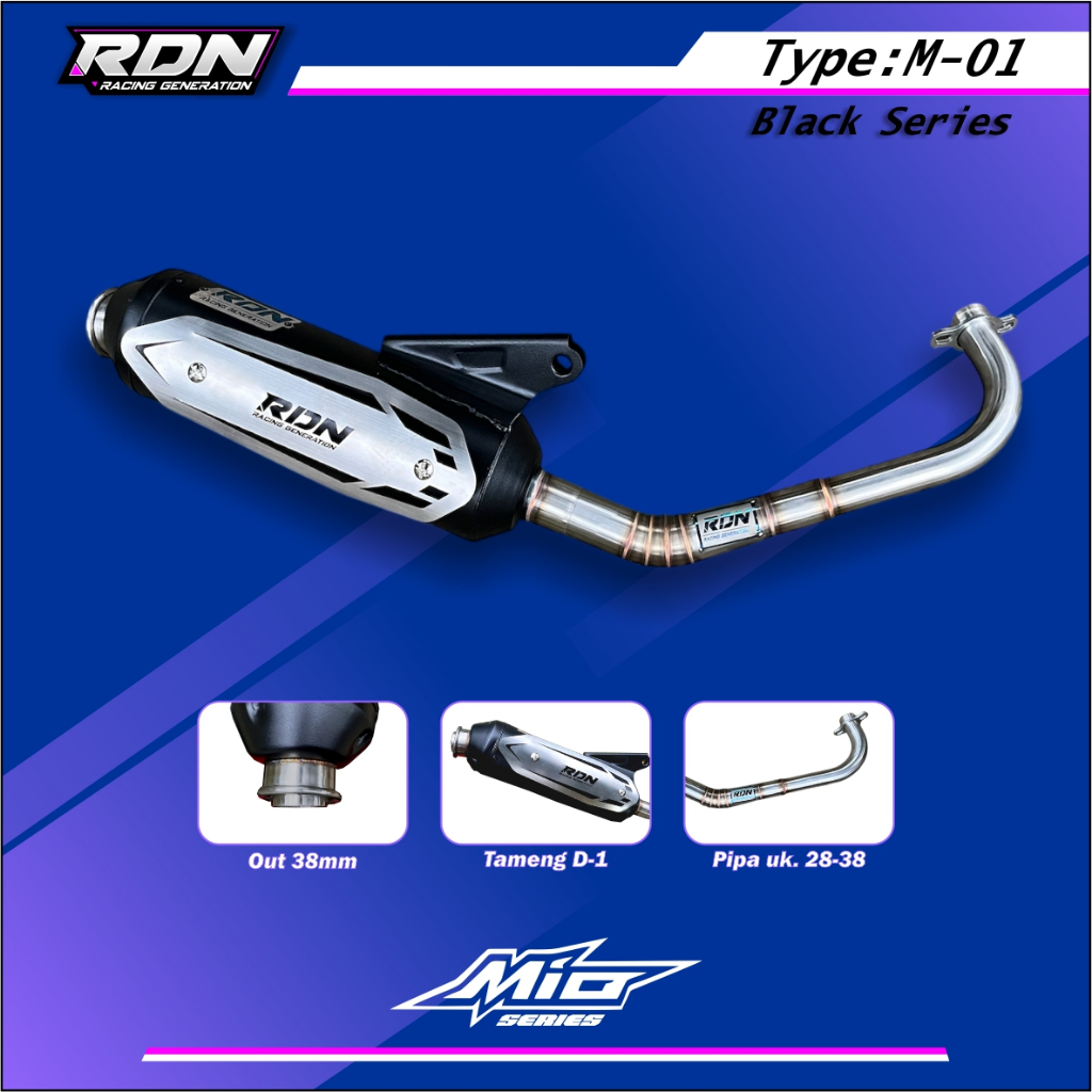 Knalpot mio sporty-smile-soul std racing matic type M 01 by RDN Racing