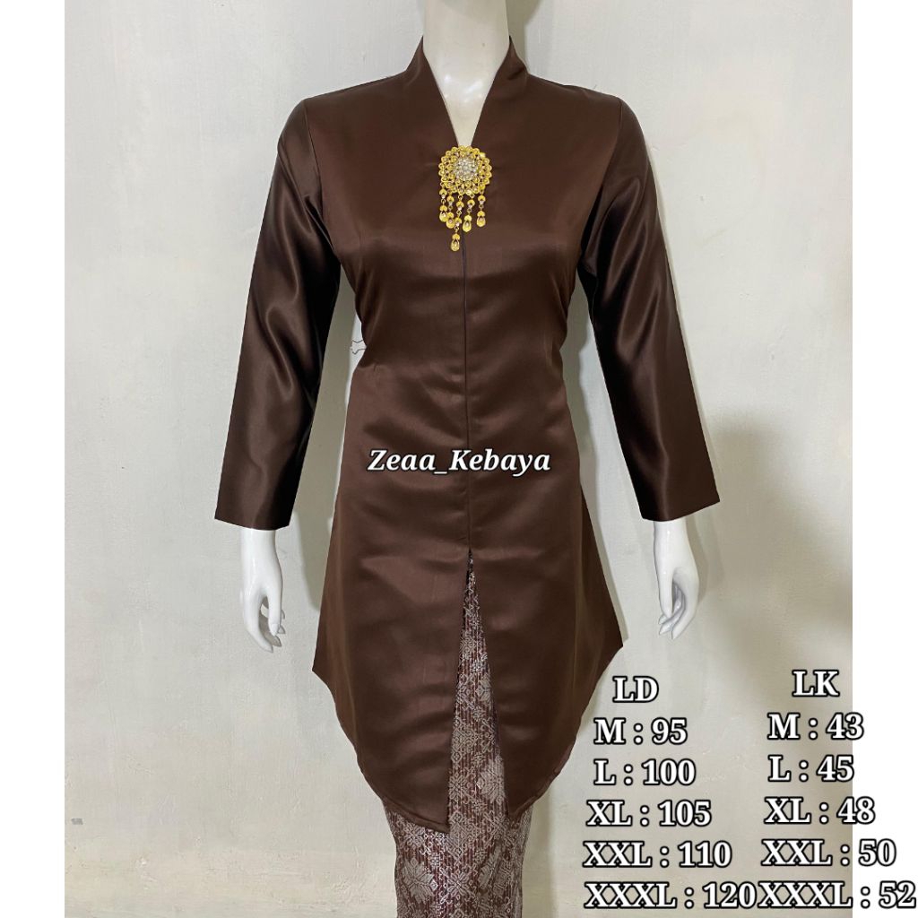 Atasan Kebaya Tafeta Encim Tunik Kurung Melayu Modern Jumbo Premium / Kebaya Tunik Melayu Terlaris /