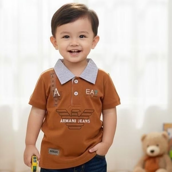 kaos kerah anak laki-laki 1-4tahun