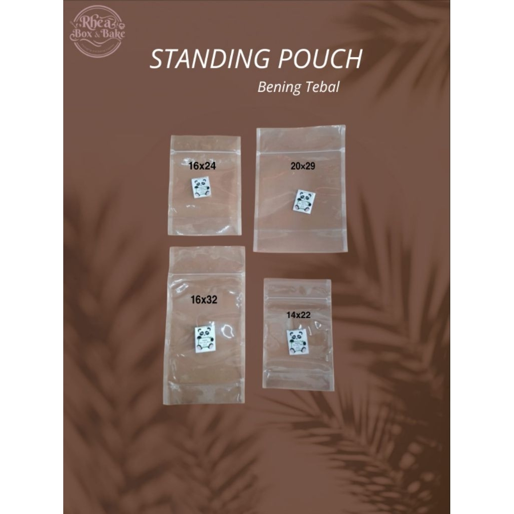 KEMASAN MAKANAN STANDING POUCH TRANSPARAN PLASTIK KLIP