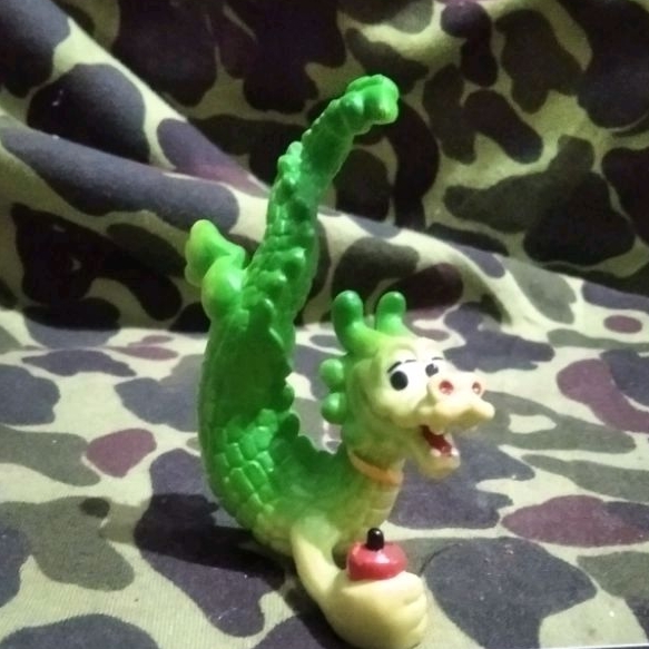 figure naga figur dragon naga imlek figure naga mc donald jadul 1988 miniatur naga hijau pvc dragon 